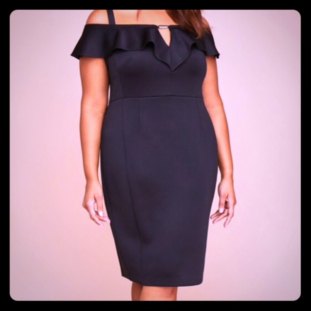 Flattering smoothing black dress
